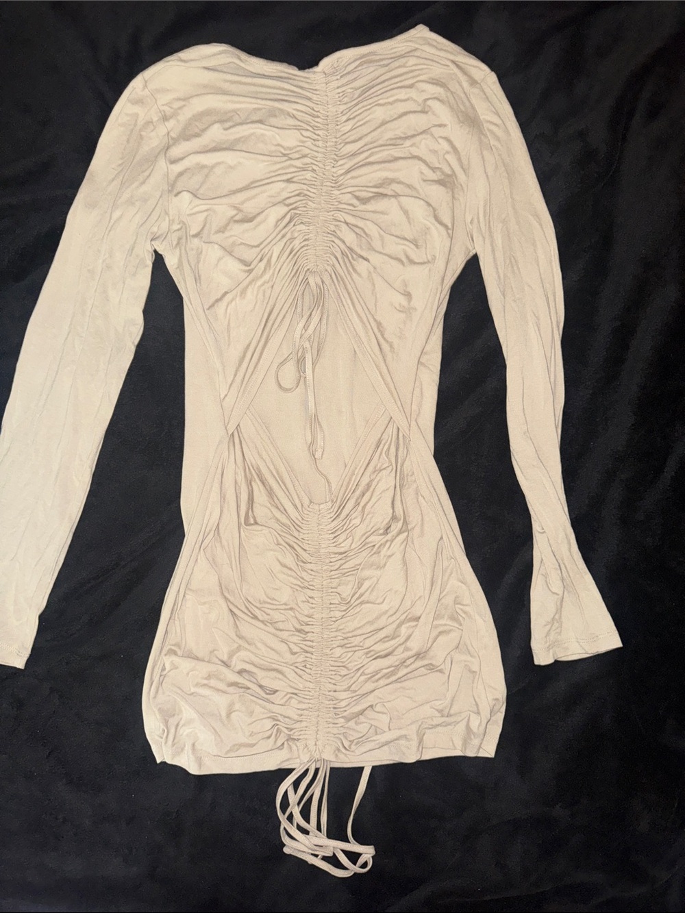 Forever 21 Cream Long Sleeve Mini Dress